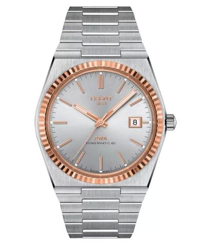 Tissot PRX Powermatic 80 Stainless Steel - Rose Gold / Silver